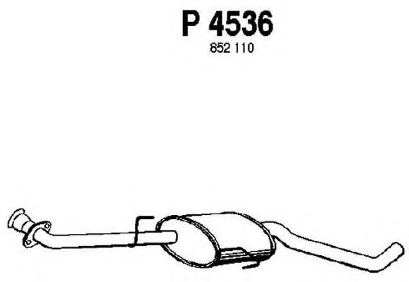 Средний глушитель выхлопных газов fenno P4536