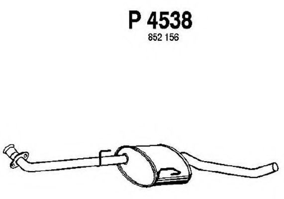 Средний глушитель выхлопных газов fenno P4538