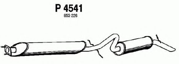 Глушитель выхлопных газов конечный fenno P4541