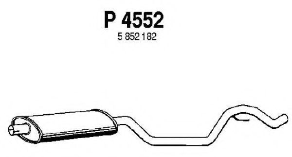 Средний глушитель выхлопных газов fenno P4552