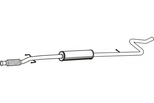 Средний глушитель выхлопных газов fenno P4662