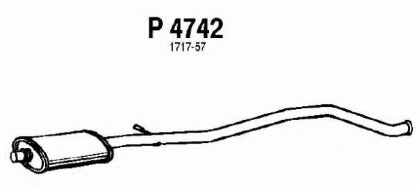 Средний глушитель выхлопных газов fenno P4742