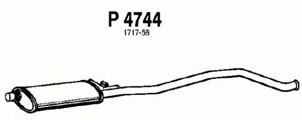 Средний глушитель выхлопных газов fenno P4744