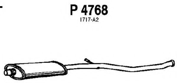 Средний глушитель выхлопных газов fenno P4768