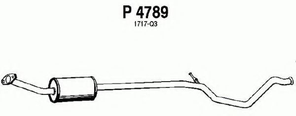 Средний глушитель выхлопных газов fenno P4789