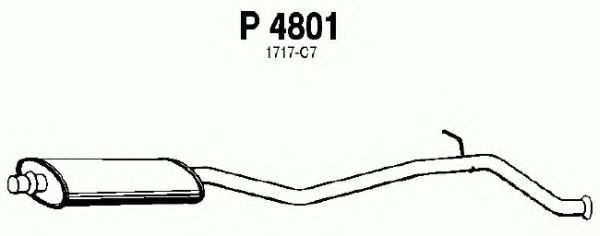 Средний глушитель выхлопных газов fenno P4801