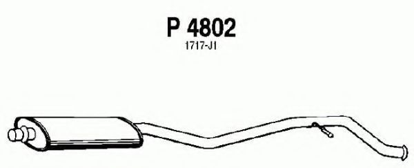 Средний глушитель выхлопных газов fenno P4802