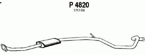 Средний глушитель выхлопных газов fenno P4820
