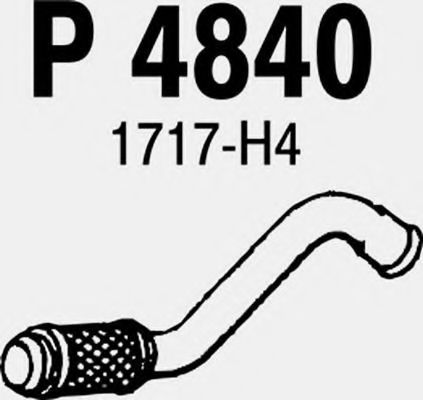 Приемная труба глушителя fenno P4840