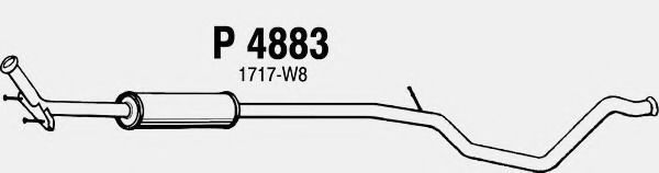Средний глушитель выхлопных газов fenno P4883