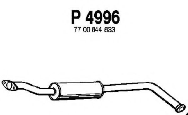 Средний глушитель выхлопных газов fenno P4996