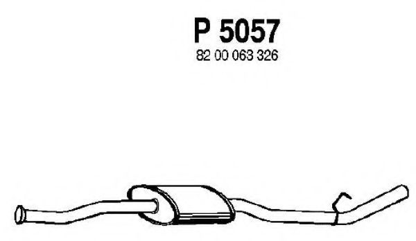 Средний глушитель выхлопных газов fenno P5057