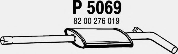 Средний глушитель выхлопных газов fenno P5069