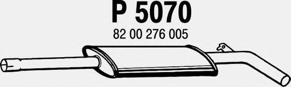 Средний глушитель выхлопных газов fenno P5070