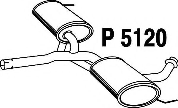 Средний глушитель выхлопных газов fenno P5120