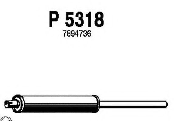Средний глушитель выхлопных газов fenno P5318