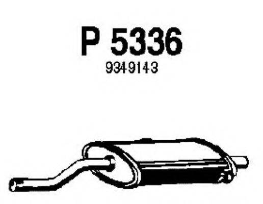 Средний глушитель выхлопных газов fenno P5336