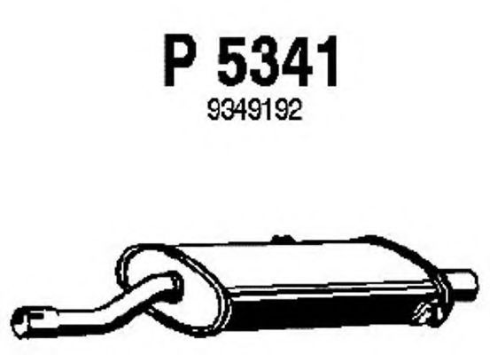 Средний глушитель выхлопных газов fenno P5341