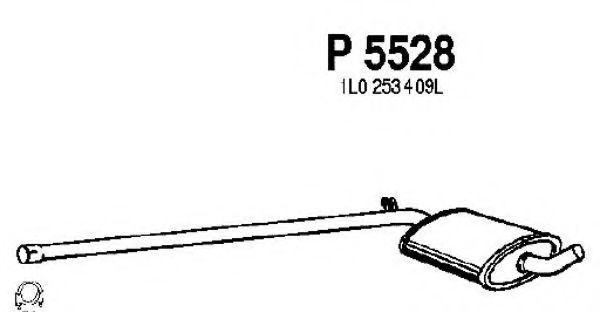 Средний глушитель выхлопных газов fenno P5528