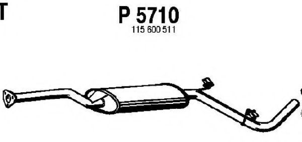 Средний глушитель выхлопных газов fenno P5710
