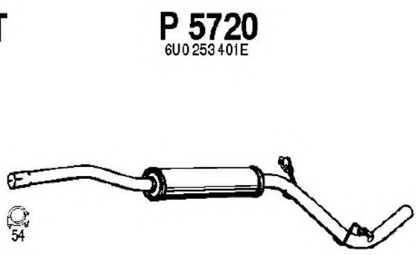 Средний глушитель выхлопных газов fenno P5720