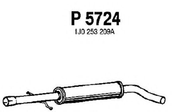 Средний глушитель выхлопных газов fenno P5724