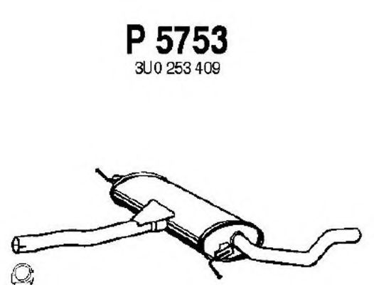 Средний глушитель выхлопных газов fenno P5753