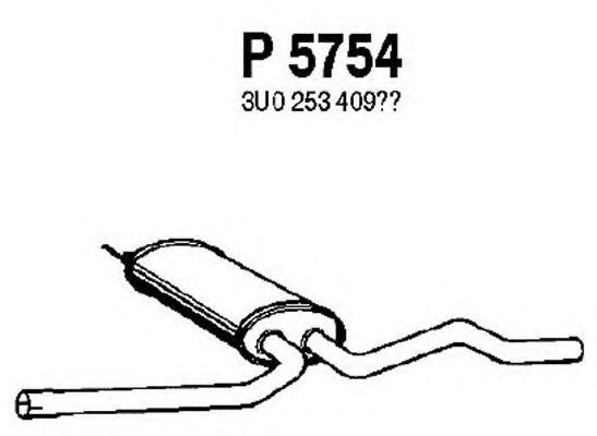 Средний глушитель выхлопных газов fenno P5754