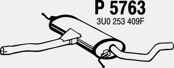 Средний глушитель выхлопных газов fenno P5763