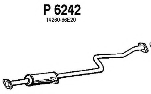 Средний глушитель выхлопных газов fenno P6242