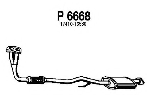 Предглушитель выхлопных газов fenno P6668