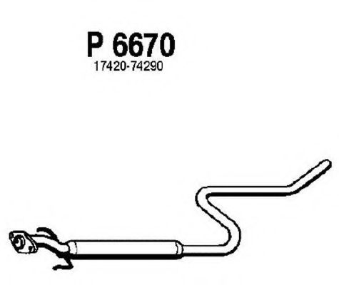Средний глушитель выхлопных газов fenno P6670