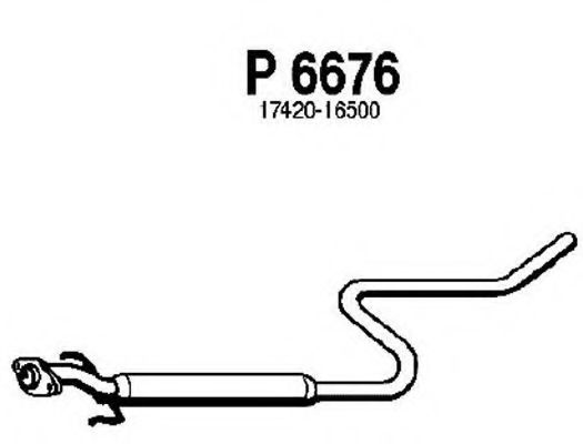 Средний глушитель выхлопных газов fenno P6676