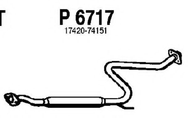 Средний глушитель выхлопных газов fenno P6717