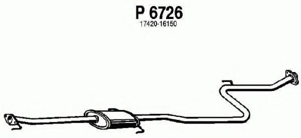 Средний глушитель выхлопных газов fenno P6726