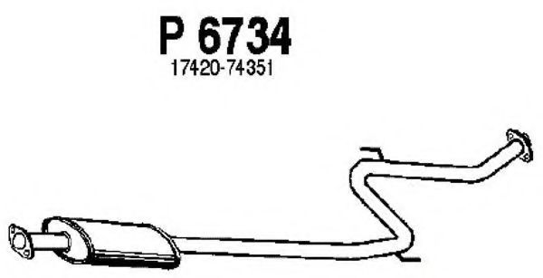 Средний глушитель выхлопных газов fenno P6734