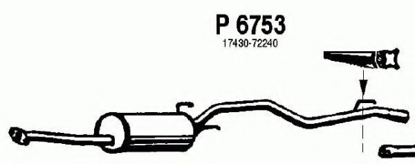 Средний глушитель выхлопных газов fenno P6753