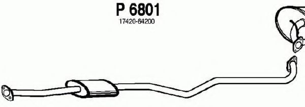 Средний глушитель выхлопных газов fenno P6801