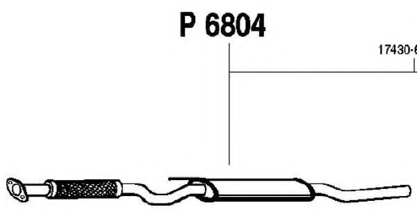 Средний глушитель выхлопных газов fenno P6804