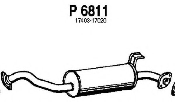 Средний глушитель выхлопных газов fenno P6811