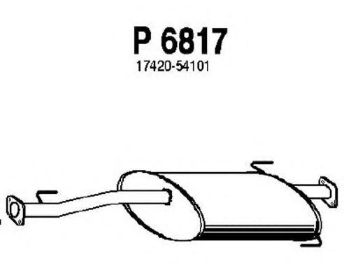 Средний глушитель выхлопных газов fenno P6817