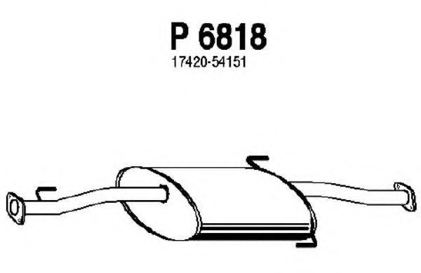 Средний глушитель выхлопных газов fenno P6818