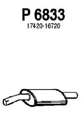 Средний глушитель выхлопных газов fenno P6833