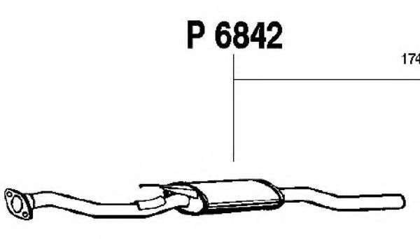 Средний глушитель выхлопных газов fenno P6842