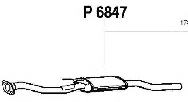 Средний глушитель выхлопных газов fenno P6847