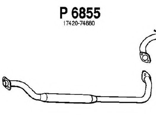 Средний глушитель выхлопных газов fenno P6855