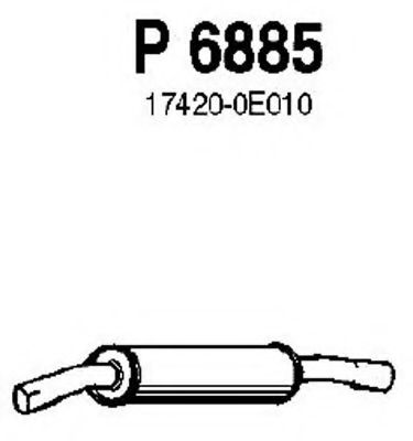 Средний глушитель выхлопных газов fenno P6885