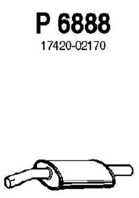 Средний глушитель выхлопных газов fenno P6888
