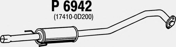 Средний глушитель выхлопных газов fenno P6942