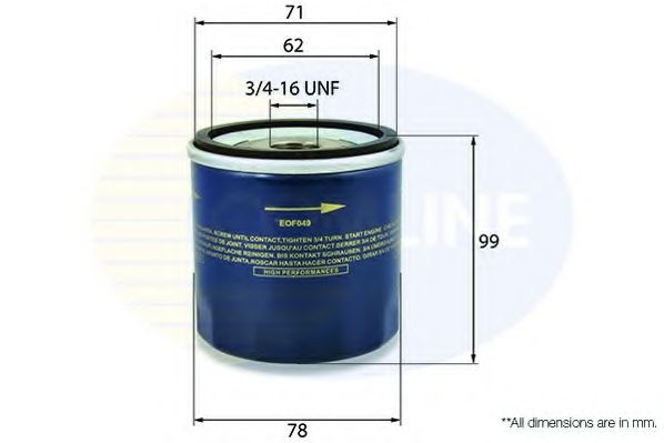 Масляный фильтр COMLINE EOF049
